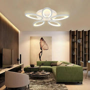 LED Chandelier with Remote Control SUNFLOWER 54W 5 Elements Cold/Warm/Neutral Light Dimmable White