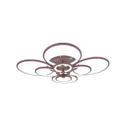 LED Chandelier 200W Brown BETTY - 8 Circles, Dimmable, Cold/Warm/Neutral Light