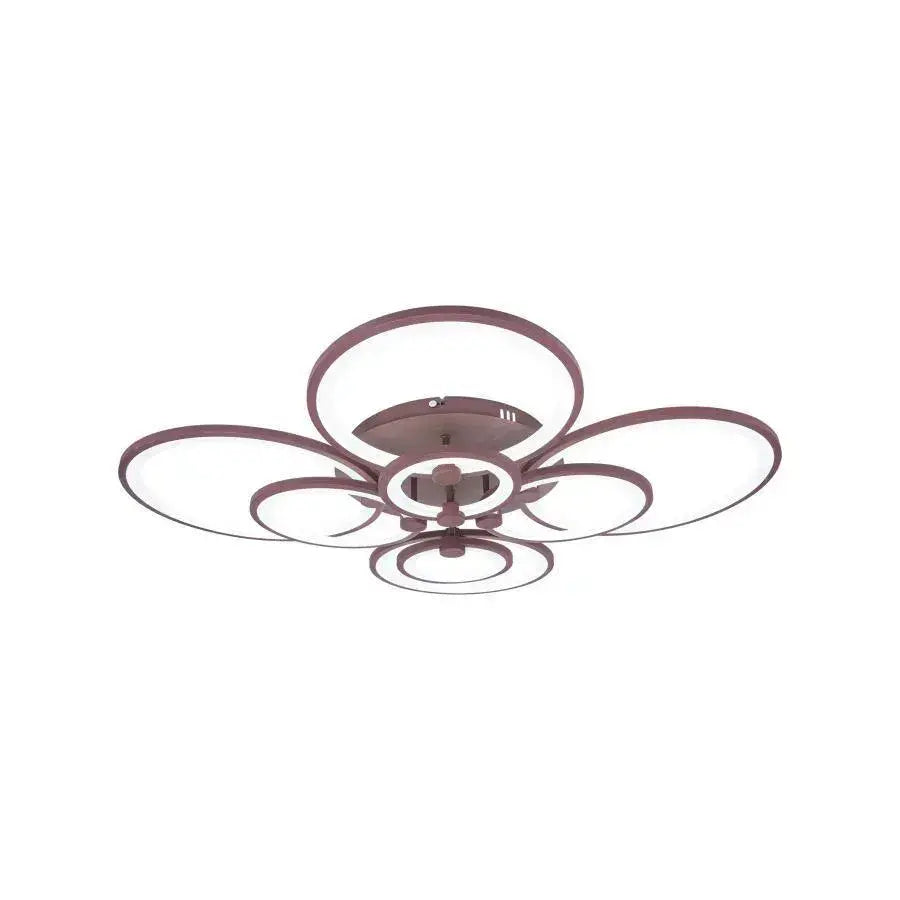 LED Chandelier 200W Brown BETTY - 8 Circles, Dimmable, Cold/Warm/Neutral Light