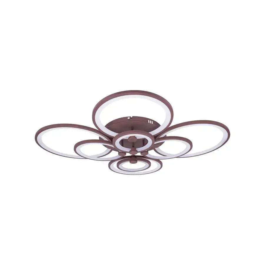 LED Chandelier 200W Brown BETTY - 8 Circles, Dimmable, Cold/Warm/Neutral Light