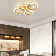 LED Chandelier 44W Gold BETTY - 4 Circles, Dimmable, Cold/Warm/Neutral Light 