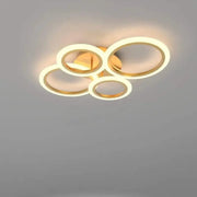 LED Chandelier 44W Gold BETTY - 4 Circles, Dimmable, Cold/Warm/Neutral Light 