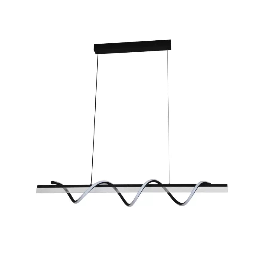 Jeremy 94W Dimmable LED Chandelier with Remote Control Black