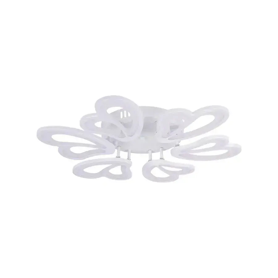 LED Chandelier with Remote Control BLOSSOM, 72W, 6 Petals, Cold/Warm/Neutral Light, Dimmable, White