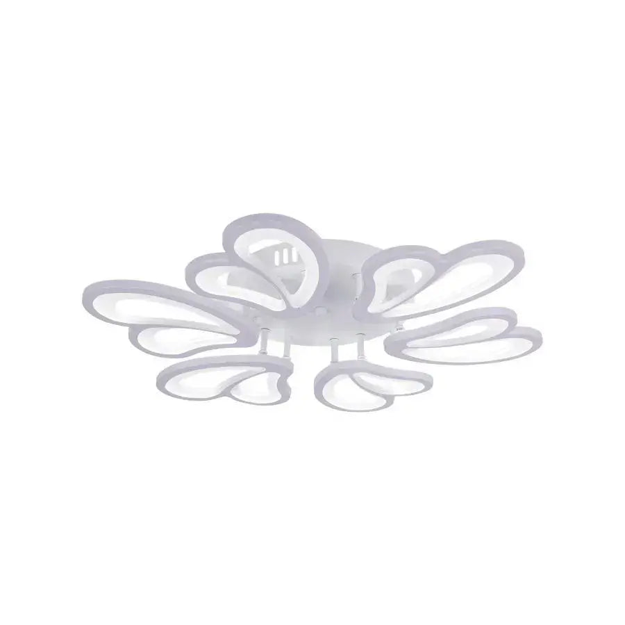 LED Chandelier with Remote Control BLOSSOM, 72W, 6 Petals, Cold/Warm/Neutral Light, Dimmable, White