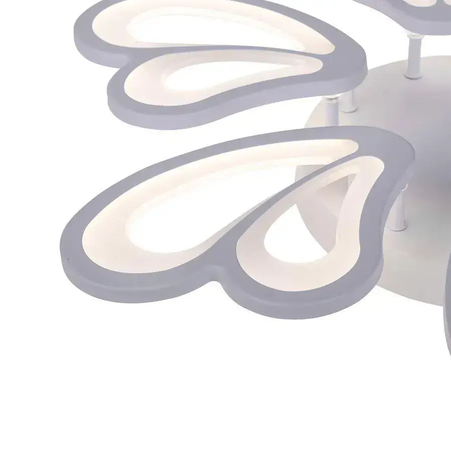 LED Chandelier with Remote Control BLOSSOM, 72W, 6 Petals, Cold/Warm/Neutral Light, Dimmable, White