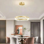 LED Chandelier with Remote Control Katia 124W Gold