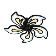 LED Chandelier with Remote Control GLORIOSA, 150W, 5 Petals, Cold/Warm/Neutral Light, Dimmable, Black 