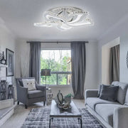 LED Crystal Chandelier RGB with Remote Control Kamdyn 180W Dimmable Silver