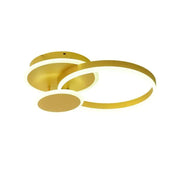 LYRA LED Chandelier with Remote Control, 102W, 2 Circles, Dimmable, Brushed Gold, Cold/Warm/Neutral Light