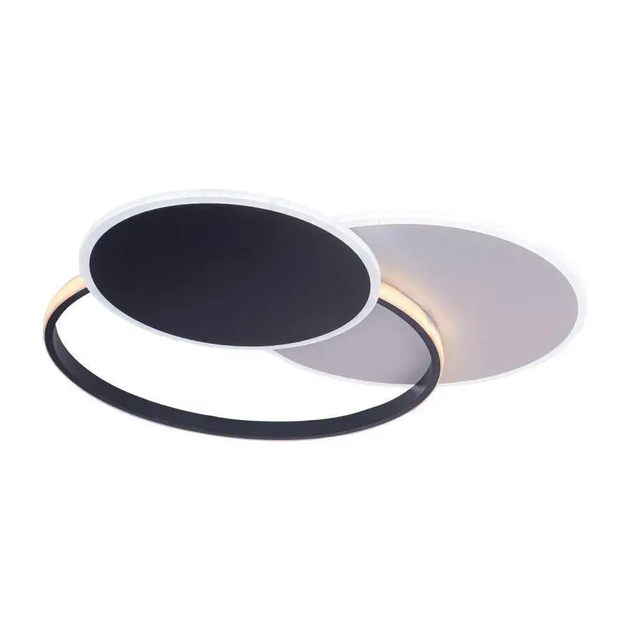 LED Chandelier with Remote Control Mensa, 144W, White with Black, Acrylic, Dimmable