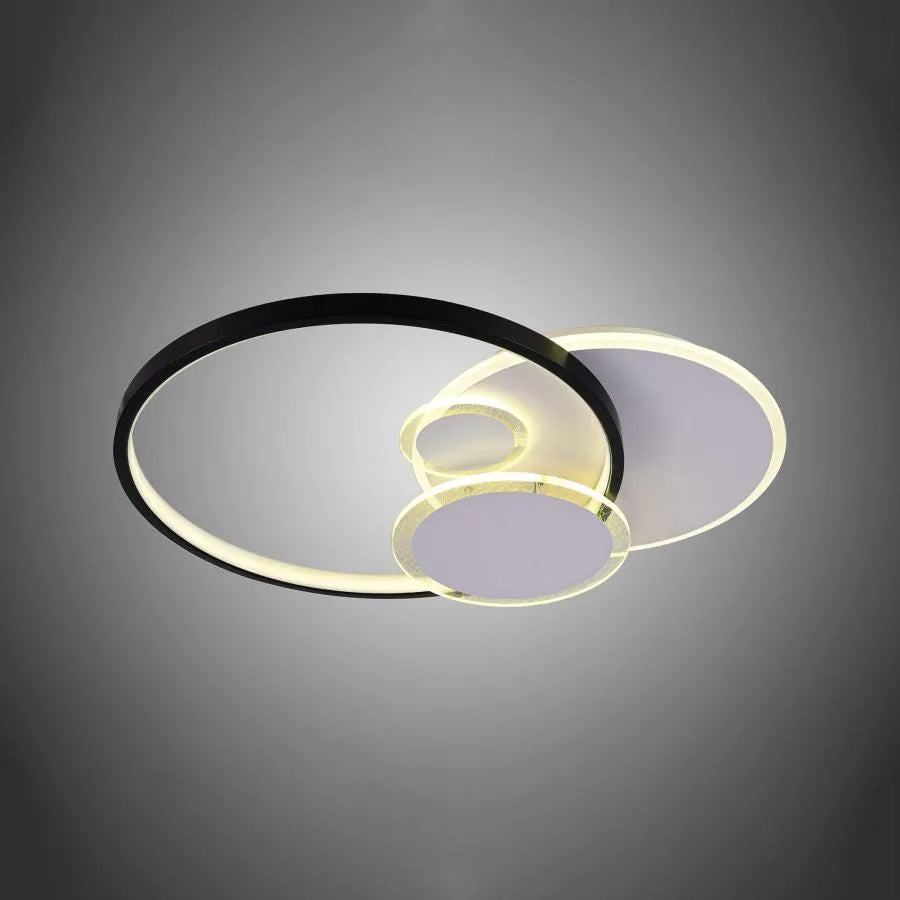 LED Chandelier with Remote Control Odina 96W Dimmable Black White