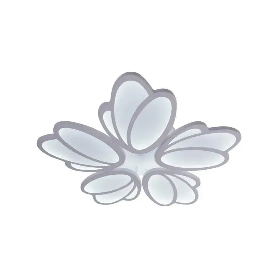 LED Chandelier with Remote Control TULIP, 73W, 5 Petals, Cold/Warm/Neutral Light, Dimmable, White 