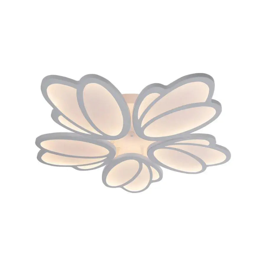 LED Chandelier with Remote Control TULIP, 73W, 5 Petals, Cold/Warm/Neutral Light, Dimmable, White 