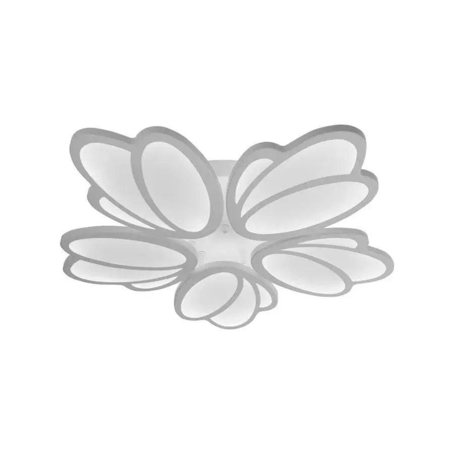 LED Chandelier with Remote Control TULIP, 73W, 5 Petals, Cold/Warm/Neutral Light, Dimmable, White 
