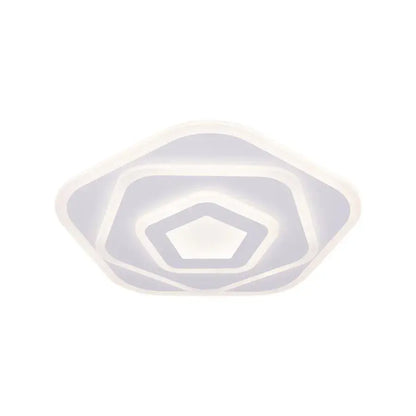 LED Chandelier with Remote Control PENTAGON, 59W, Cold/Warm/Neutral light, White