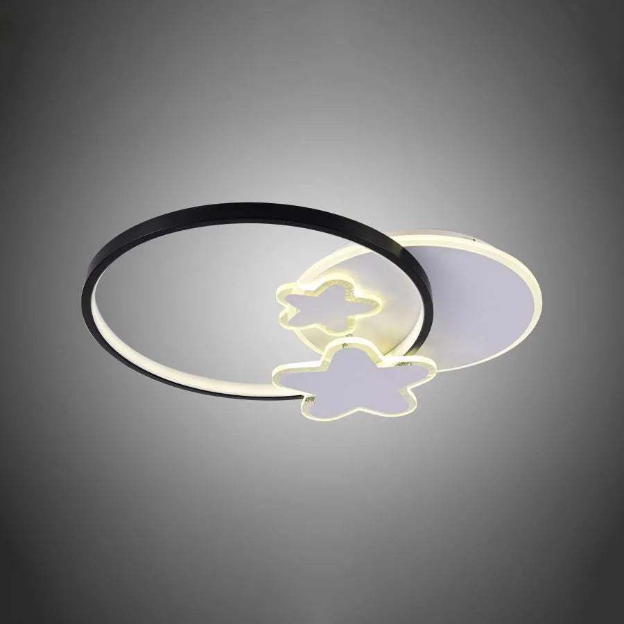 LED Chandelier with Remote Control Sandrina 106W Black White