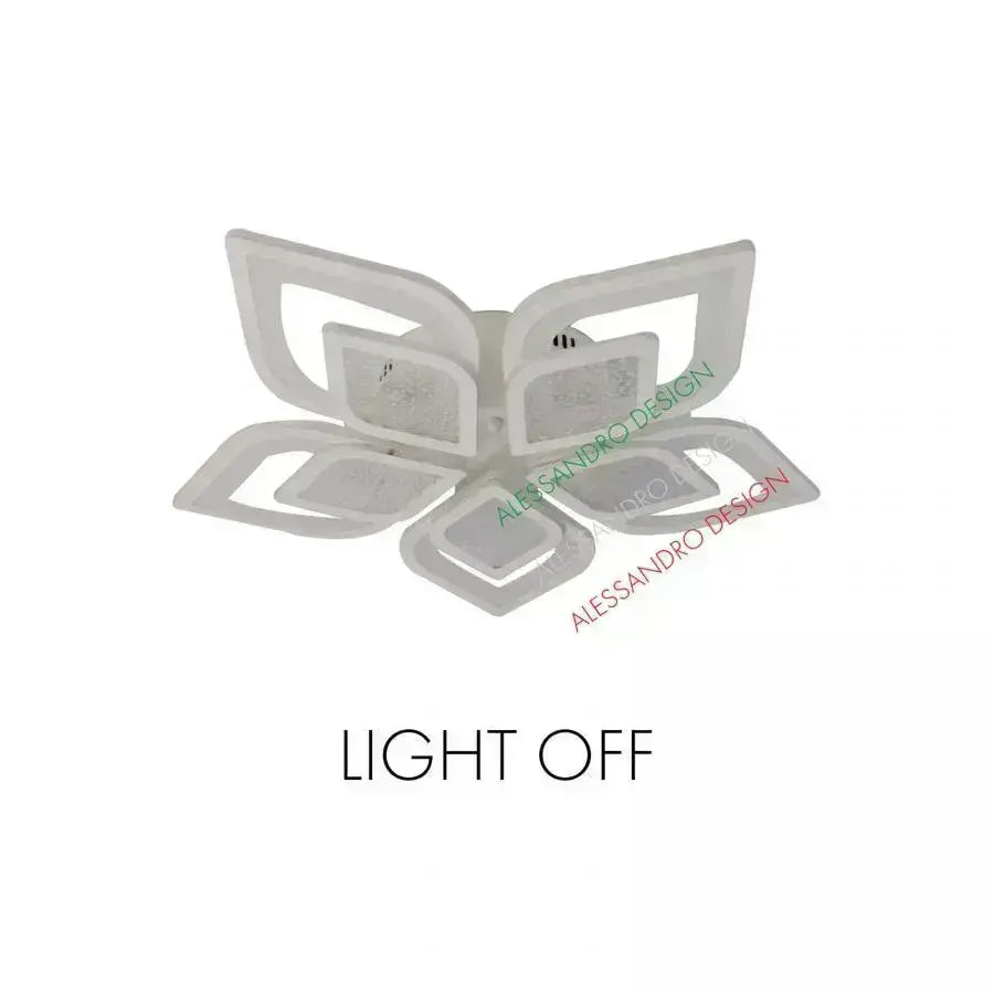 LED chandelier with Dalia remote control, 170W, 5 petals, cold/hot/neutral light, unstable, white