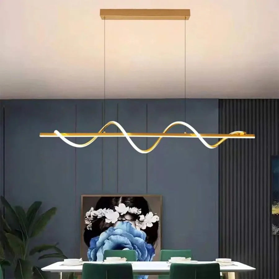 LED Chandelier with Remote Control Talida 80W Gold