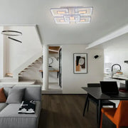 LED lust with remote control, felix, 5 squares, 107W, cold/hot/neutral light, unstable, white
