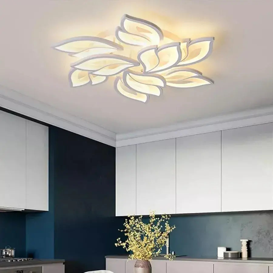 LED Chandelier with Remote Control LILY 9 Elements Cold/Warm/Neutral Light 117W Dimmable White
