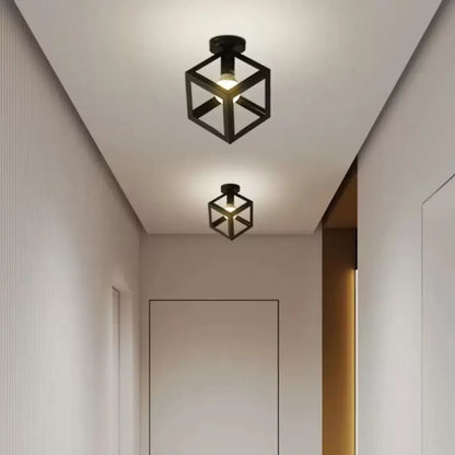 Cube Shape Chandelier - STRUKTUR Mono, 1x E27, Black, Metal