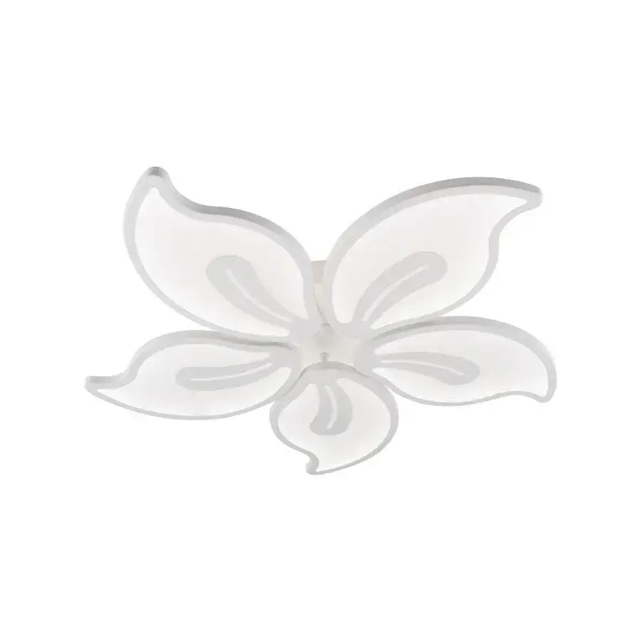 LED Chandelier with Remote Control JASMINE 73W 5 Petals Cold/Warm/Neutral Light Dimmable White