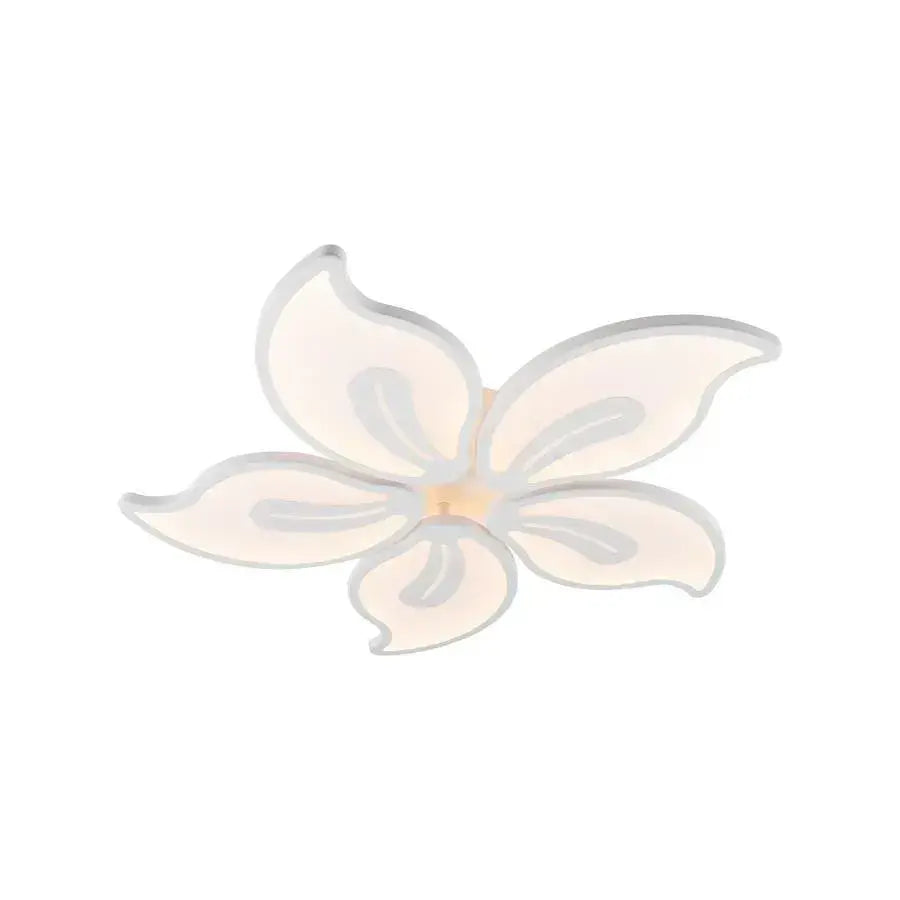 LED Chandelier with Remote Control JASMINE 73W 5 Petals Cold/Warm/Neutral Light Dimmable White