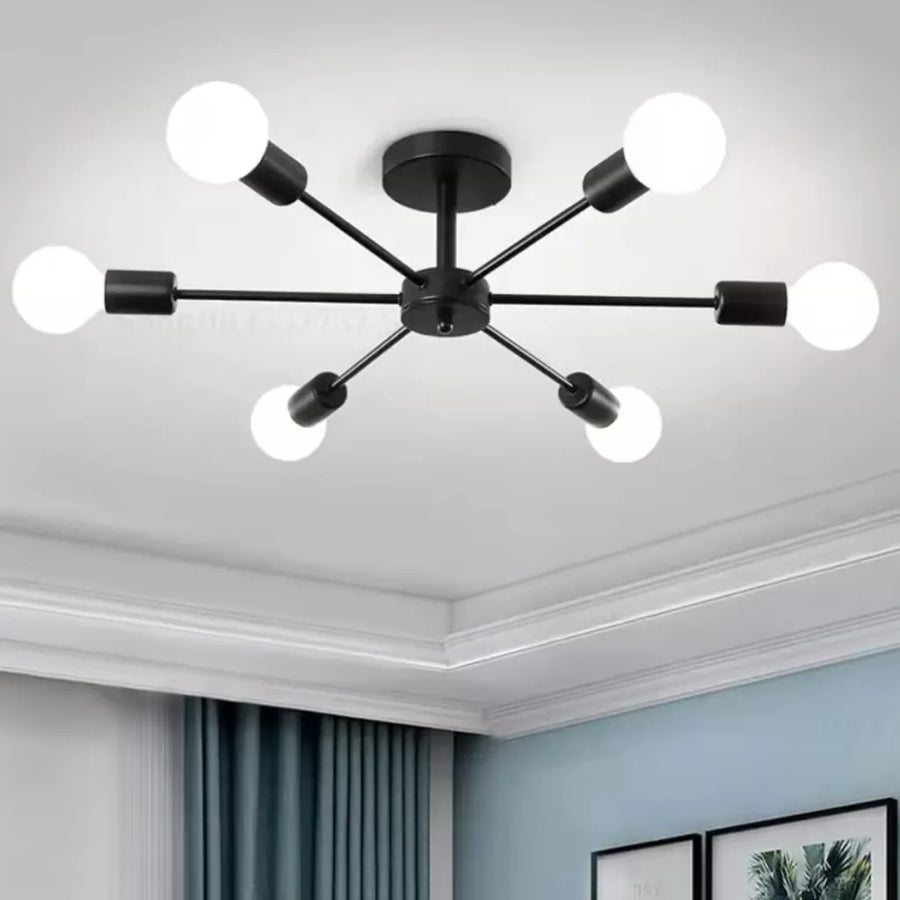 Mikkos Chandelier 6XE27 Black