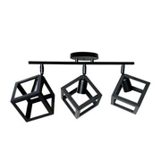 Chandelier FORMA CUB -STRUKTUR Trio, 3xE27, Black, Metal 