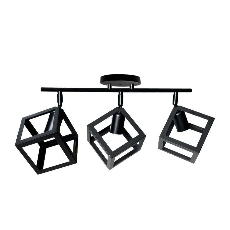Chandelier FORMA CUB -STRUKTUR Trio, 3xE27, Black, Metal 