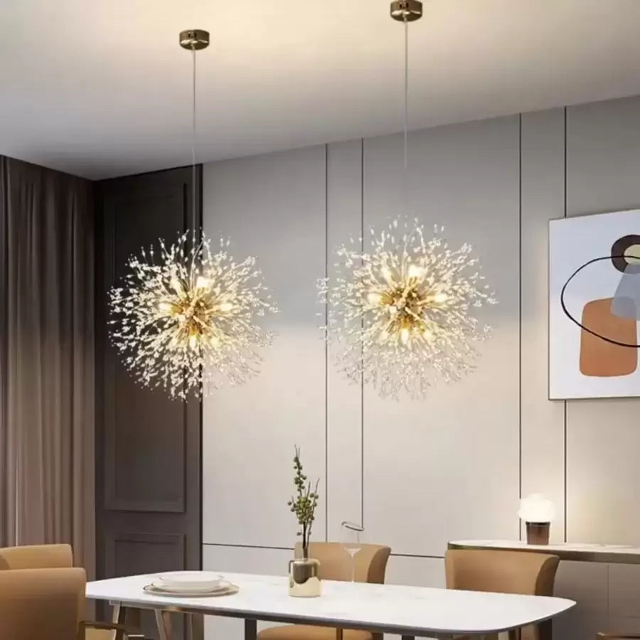 Schönbrunn Crystal Chandelier, 9x G9, Diameter 49cm, Shiny Gold, Luxurious Lighting 