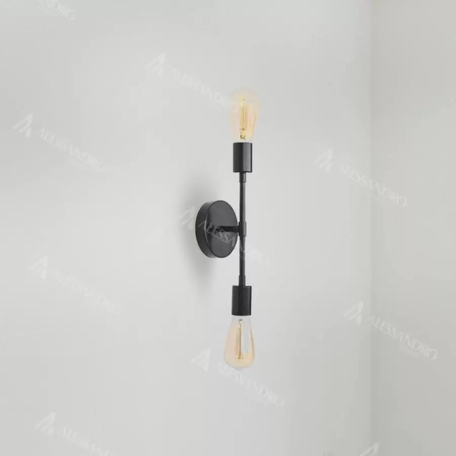 Sindi Chandelier 2*E27, Metal, Black