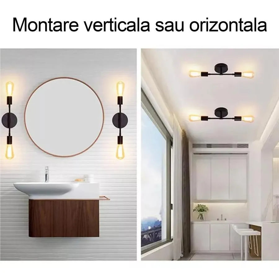 Sindi Chandelier 2*E27, Metal, Black