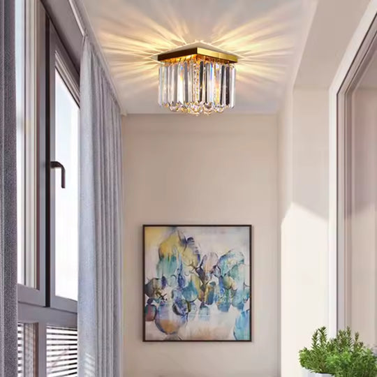 Crystal Chandelier MARTINEZ Linear Luxe, Diameter 35cm, 4x E14, Shiny Gold Modern Candelabra Default Title Alessandro Design