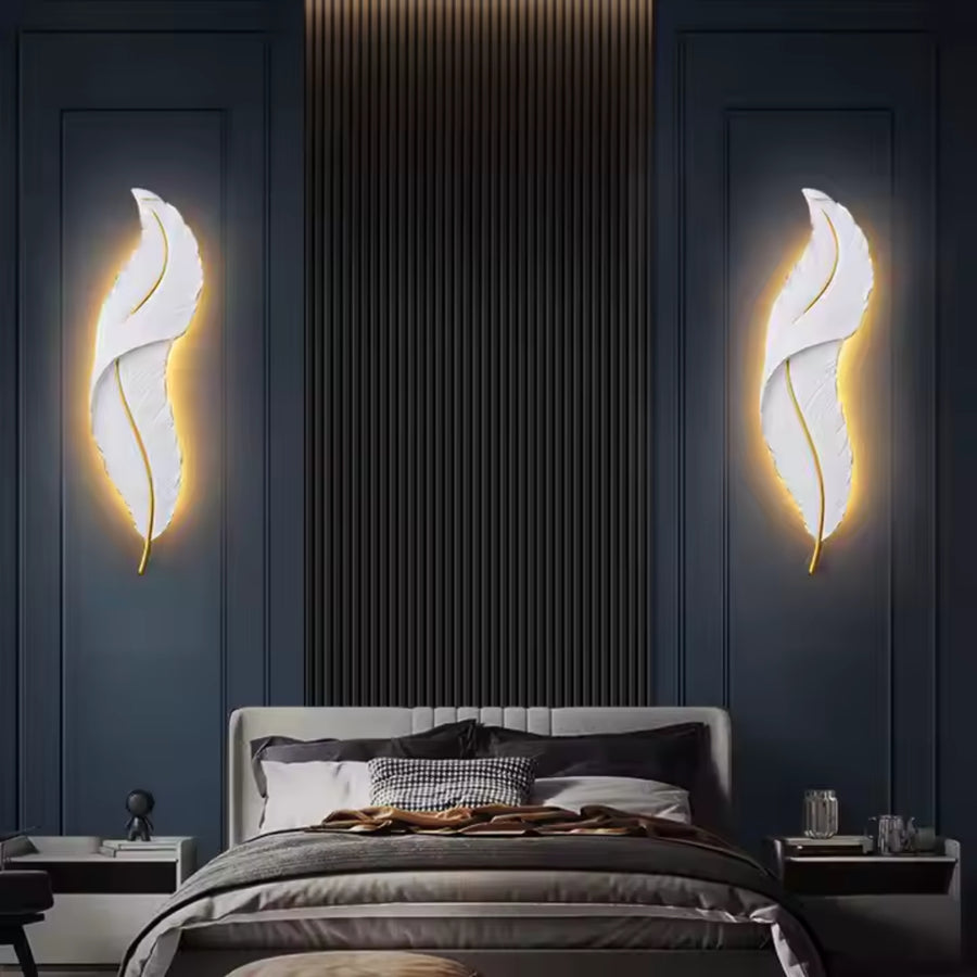 LED Wall Lamp Pena 65cm White Gold