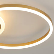 Dario LED Chandelier, 2 Circles, 47W, Cold/Warm/Neutral Light, Gold