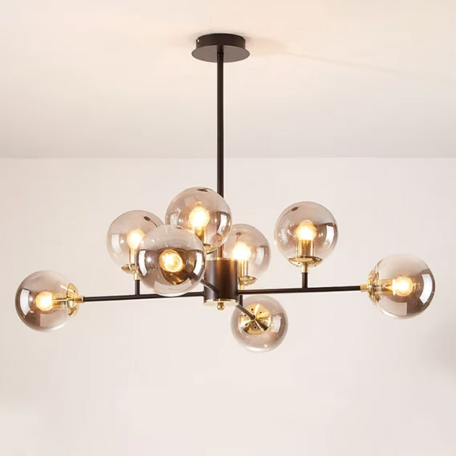 Jermija Chandelier 8x E27 Gold Black 