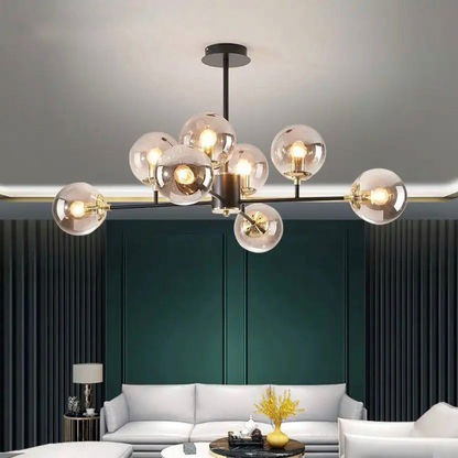 Jermija Chandelier 8x E27 Gold Black 