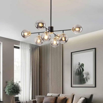 Jermija Chandelier 8x E27 Gold Black 