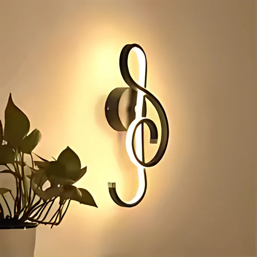 LED Wall Lamp G Key 28W Cold/Warm/Neutral Light Black Metal