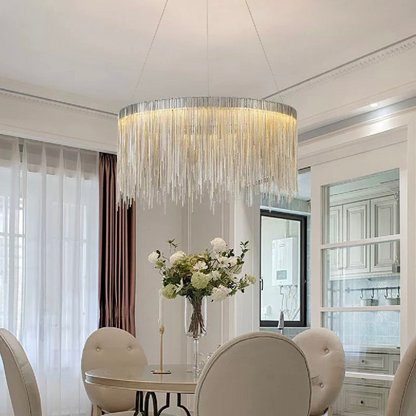 Tobias LED Chandelier with Remote Control, Dimmable, Diameter 50cm, Chrome