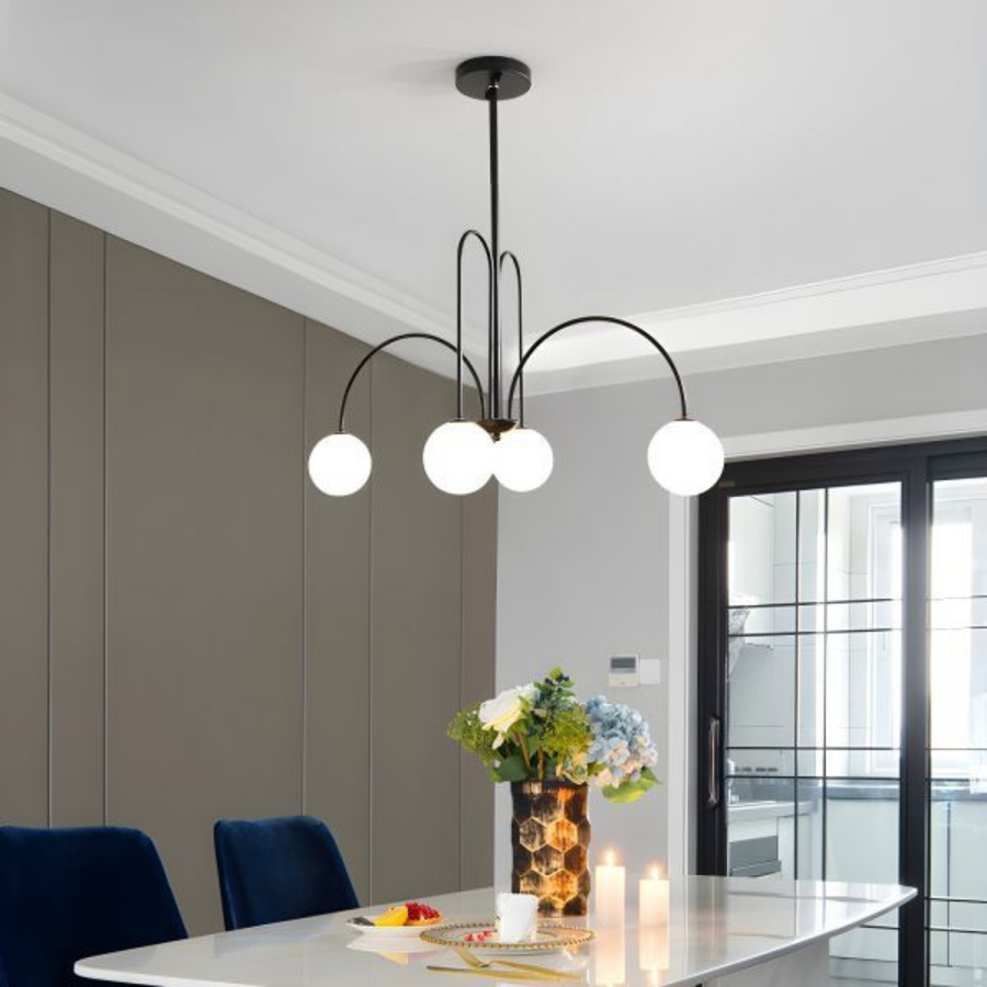 Torino Chandelier, 5*E27, Black, Metal