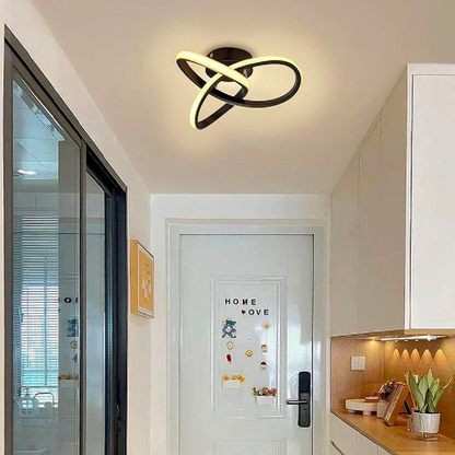 VERTEX Infinitum LED Chandelier, 42W, 2 Circles, Cold/Warm/Neutral Light, Black