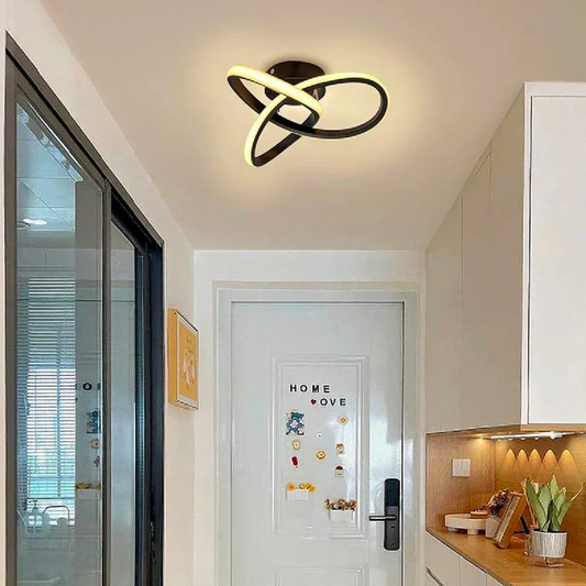 VERTEX Infinitum LED Chandelier, 42W, 2 Circles, Cold/Warm/Neutral Light, Black