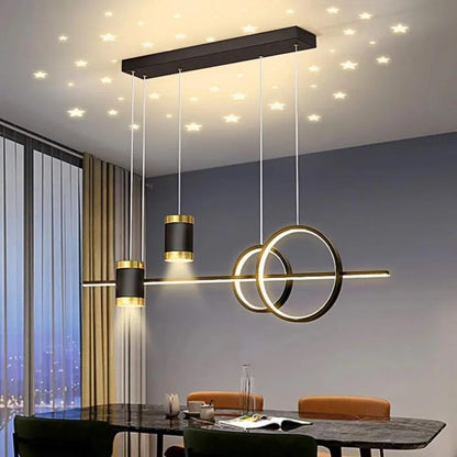 Paulina LED Chandelier 75W Black White