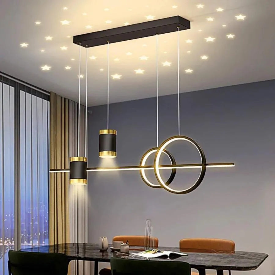 Paulina LED Chandelier 75W Black White