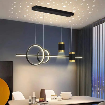 Paulina LED Chandelier 75W Black White