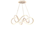 INFINITY Halo LED Pendant Chandelier with Remote Control, 138W, Adjustable Height, Cold/Warm/Neutral Light, Dimmable, White