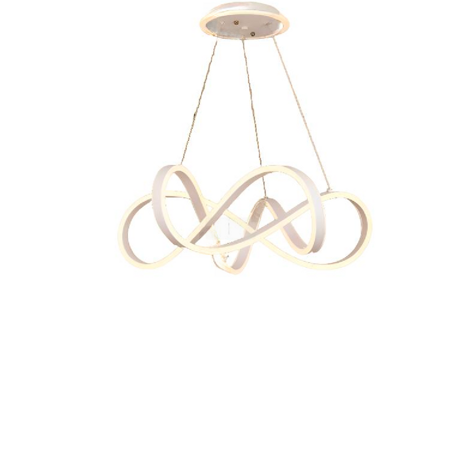 INFINITY Halo LED Pendant Chandelier with Remote Control, 138W, Adjustable Height, Cold/Warm/Neutral Light, Dimmable, White
